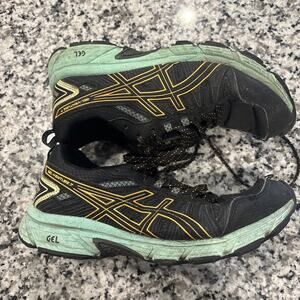 ASICS Gel-Venture 7 Trail Running Shoes Women's 7 Black Green